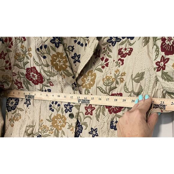 ALFRED DUNNER Tapestry Blazer Jacket Women's 20 Button Up Floral Notch Feminine - Picture 13 of 13